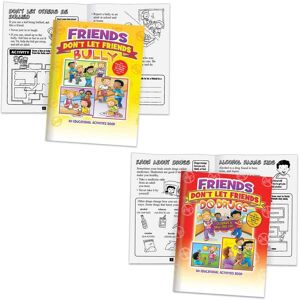 Positive Promotions Friends Don't Let Friends Bully Or Do Drugs 2-In-1 Educational Activities Book - Pack of 50