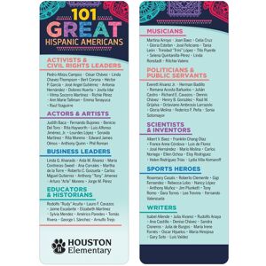 Positive Promotions 200 101 Great Hispanic Americans 2-Sided Books - One-Color Personalization Available