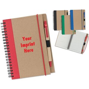 Positive Promotions 100 Recycled Notebook & Pens - Personalization Available