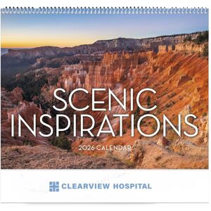 Positive Promotions 100 Scenic Inspirations 2026 Spiral Wall Calendars - Personalization Available