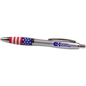 Positive Promotions 150 Patriotic Click-Action Pens - One-Color Personalization Available