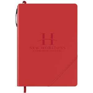 Positive Promotions 50 Butter-Soft Hard Cover Journal & Pen Sets - Debossed Personalization Available