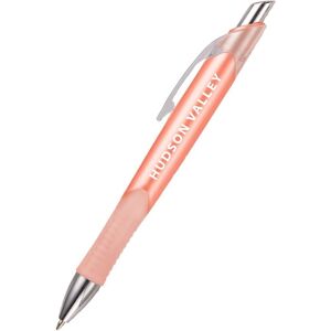 Positive Promotions 250 Pearl Pastel Plastic Click Ballpoint Pens With Grip - One-Color Personalization Available
