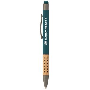 Positive Promotions 100 Dots Bamboo Grip Stylus Pens - Laser-Engraved Personalization Available
