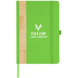 Positive Promotions 50 Recycled FSC®-Certified Journals With Bamboo Accent - One-Color Personalization Available