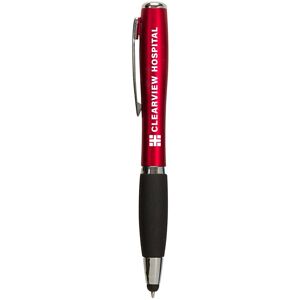 Positive Promotions 250 Satin Grip Twist Stylus Pens with Bright LED Light - Personalization Available