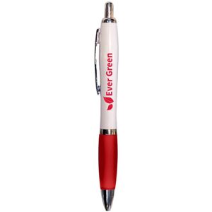Positive Promotions 250 Satin Grip Click Pens - White Barrel - Personalization Available