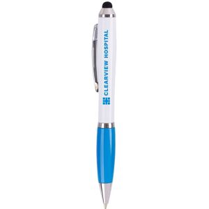 Positive Promotions 250 Satin Grip Twist Pens - White Barrel - Personalization Available
