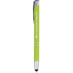 Positive Promotions 100 Luxe Soft Touch Stylus Metal Pens - Laser Engraved - Personalization Available