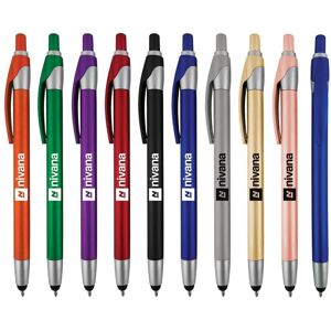 Positive Promotions 300 Metallic Slim-Tone Stylus Pens - One-Color Personalization Available