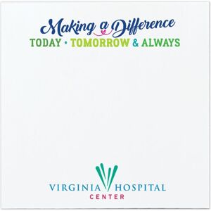 Positive Promotions 250 Making A Difference: Today, Tomorrow, & Always Souvenir® Sticky Notes - Full-Color Personalization Available