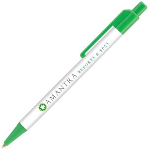 Positive Promotions 250 Colorama Click Action Pens with Antimicrobial Additive - Individually Wrapped - Full Color Personalization Available