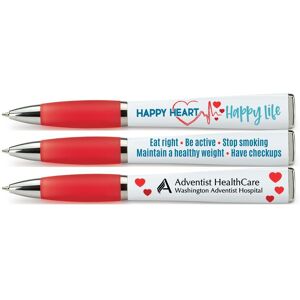 Positive Promotions 150 3-Sided Heart Health Awareness Pens - Full-Color Personalization Available