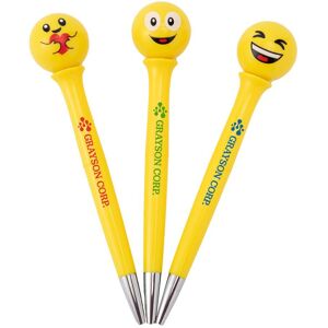 Positive Promotions 100 Emoji Refillable Pens - One-Color Personalization Available