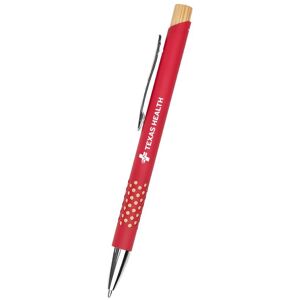 Positive Promotions 100 Recycled Aluminum Pens With Bamboo Plunger - One-Color Personalization Available