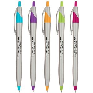 Positive Promotions 250 Dart Pens (Metallic Silver-Colored Barrels) - Personalization Available