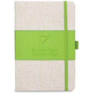 Positive Promotions 25 Soft Cover PU & Heathered Fabric Journal 5x7 - Personalization Available