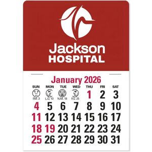 Positive Promotions 150 2-Color 2026 Stick-Up Calendars - Foil-Stamped Personalization Available