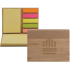Positive Promotions 100 Bamboo Sticky Pads - Laser-Engraved Personalization Available