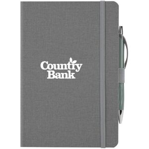 Positive Promotions 50 Crosshatch PU Books With Pen