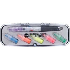 Positive Promotions 100 Tri-Color Pen and Highlighter Sets - Personalization Available