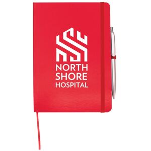 Positive Promotions 50 Premium Soft Touch Notebook & Pen Sets - Personalization Available