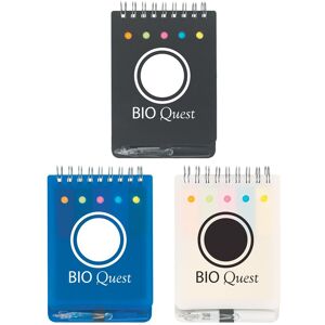 Positive Promotions 100 Spiral Jotter with Sticky Notes, Flags, & Pens - Personalization Available