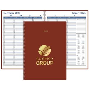 Positive Promotions 50 2026 Weekly Time Manager Spiral Planners - Personalization Available