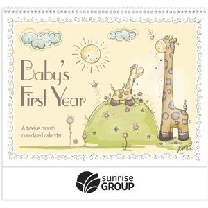 Positive Promotions 100 Baby's First Year by Rachelle Anne Miller - Deluxe Appointment Calendars - Spiral - Add Your Personalization