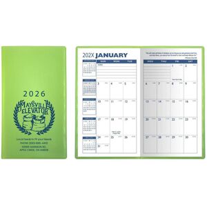 Positive Promotions 100 Translucent Vinyl 2026 Monthly Pocket Planners - Personalization Available