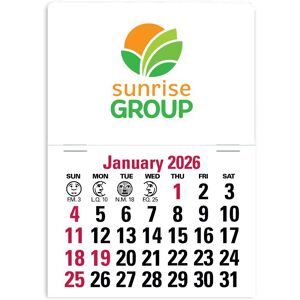 Positive Promotions 150 2026 Stick-Up Grid Calendars - Full-Color Personalization Available