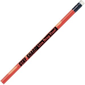 Positive Promotions Stay Sharp: Live Drug Free! Heat-Sensitive Pencil - Pack of 100