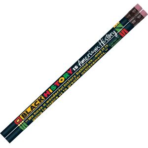 Positive Promotions Black History Is American History Full-Color Pencil - Pack of 50