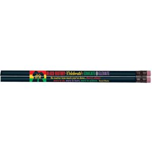 Positive Promotions Black History: Celebrate, Educate, Elevate Full-Color Pencil - Pack of 50