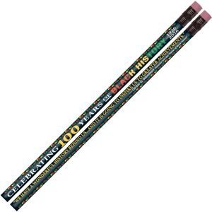 Positive Promotions Celebrating 100 Years of Black History: 1926-2026 Full-Color Pencil - Pack of 50