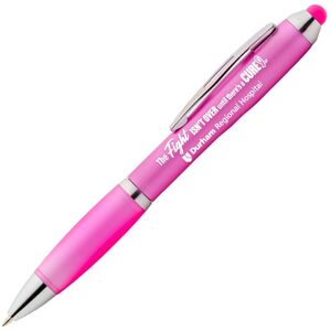 Positive Promotions 350 The Fight Isn't Over Until There's A Cure Azalea Pens With Stylus - Personalization Available