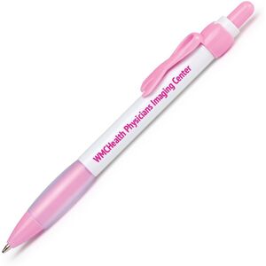 Positive Promotions 300 Jasmine Pink Ribbon Clip Pens - One-Color Personalization Available