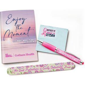 Positive Promotions 75 Deluxe Breast Cancer Awareness Kits - One-Color Personalization Available