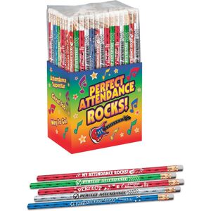 Positive Promotions Perfect Attendance Assorted Pencil Collection - Box of 150