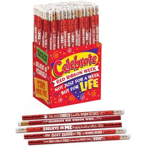 Positive Promotions Celebrate Red Ribbon Week... Sparkle-Foil Pencil Collection - Pack of 150