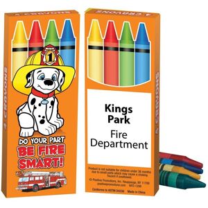 Positive Promotions 500 Do Your Part, Be Fire Smart! Non-Toxic Crayons - Personalization Available