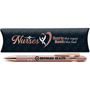 Positive Promotions 150 Nurses: Hearts That Inspire, Hands That Heal Rose-Gold Stylus Pens - Personalization Available