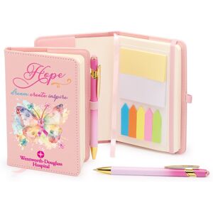 Positive Promotions 65 Hope, Dream, Create, Inspire Stanton Jotter With Quotes/Wellness Tips, Sticky Notes, & Stylus Pens - Personalization Available