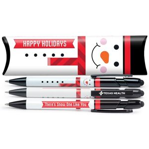 Positive Promotions 100 There's Snow One Like You/Snowman Stylus Metal Pen in Holiday Gift Boxes - One-Color Personalization Available