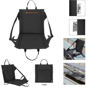 Positive Promotions 20 Recycled rPET & Foam Folding Stadium Chair - One-Color Personalization Available