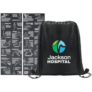 Positive Promotions 15 Wellness Stretch + Yoga Foldable Exercise Mat in Carry Bags - Personalization Available