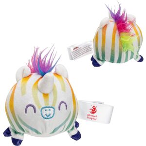 Positive Promotions 50 Unicorn Stress Busters Plush & Gel Squeeze Toy - One-Color Personalization Available