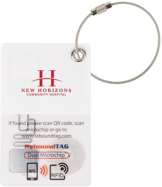 Positive Promotions 20 Rebound Tag Smart Luggage Locator Tags With Microchip - One-Color Personalization Available