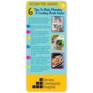 Positive Promotions 50 Kits Time-Savers: 6 Tips to Make Planning & Cooking Meals Easier E-Z 2 Stick Glancer - Personalization Available