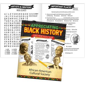 Positive Promotions 100 Appreciating Black History Large Print Puzzle Books - Personalization Available